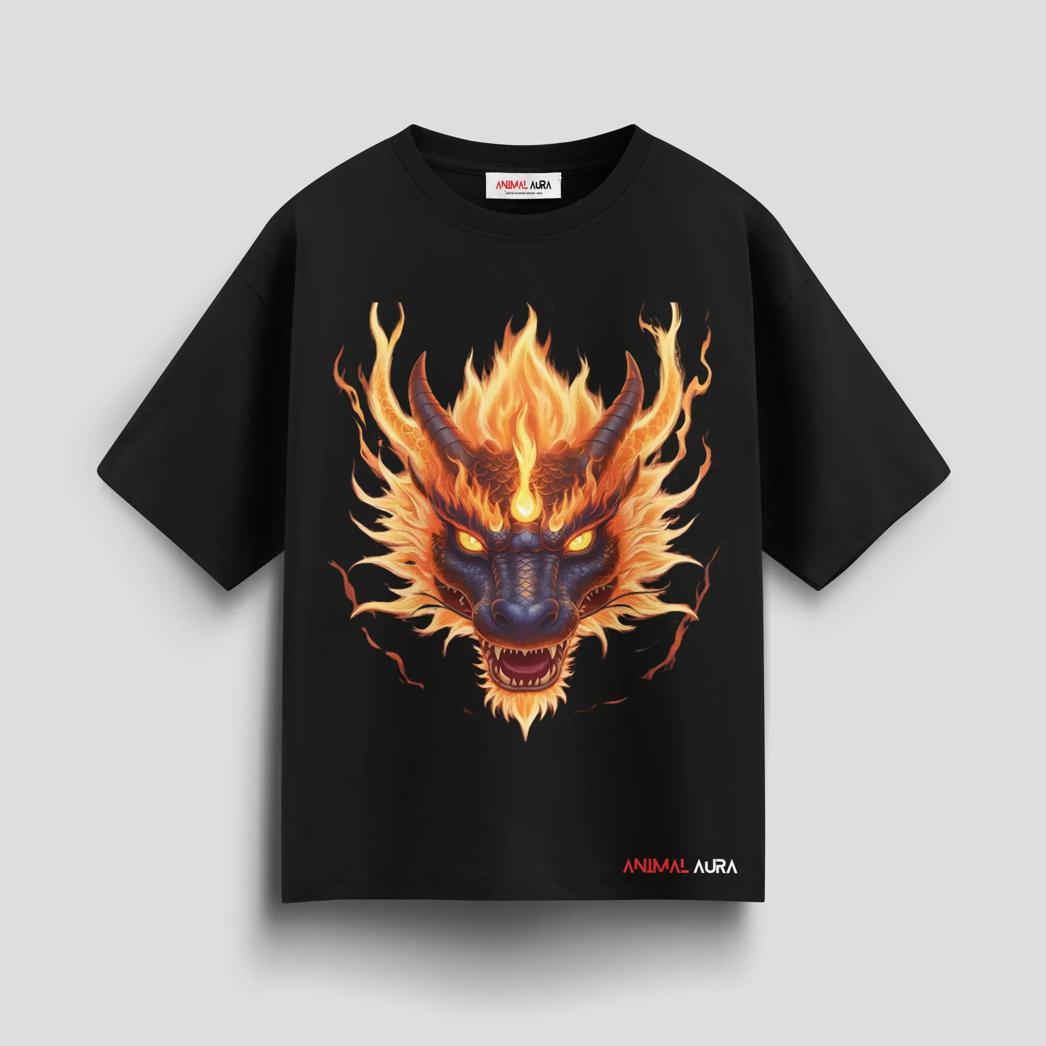 Eternal flame dragon oversized Tee