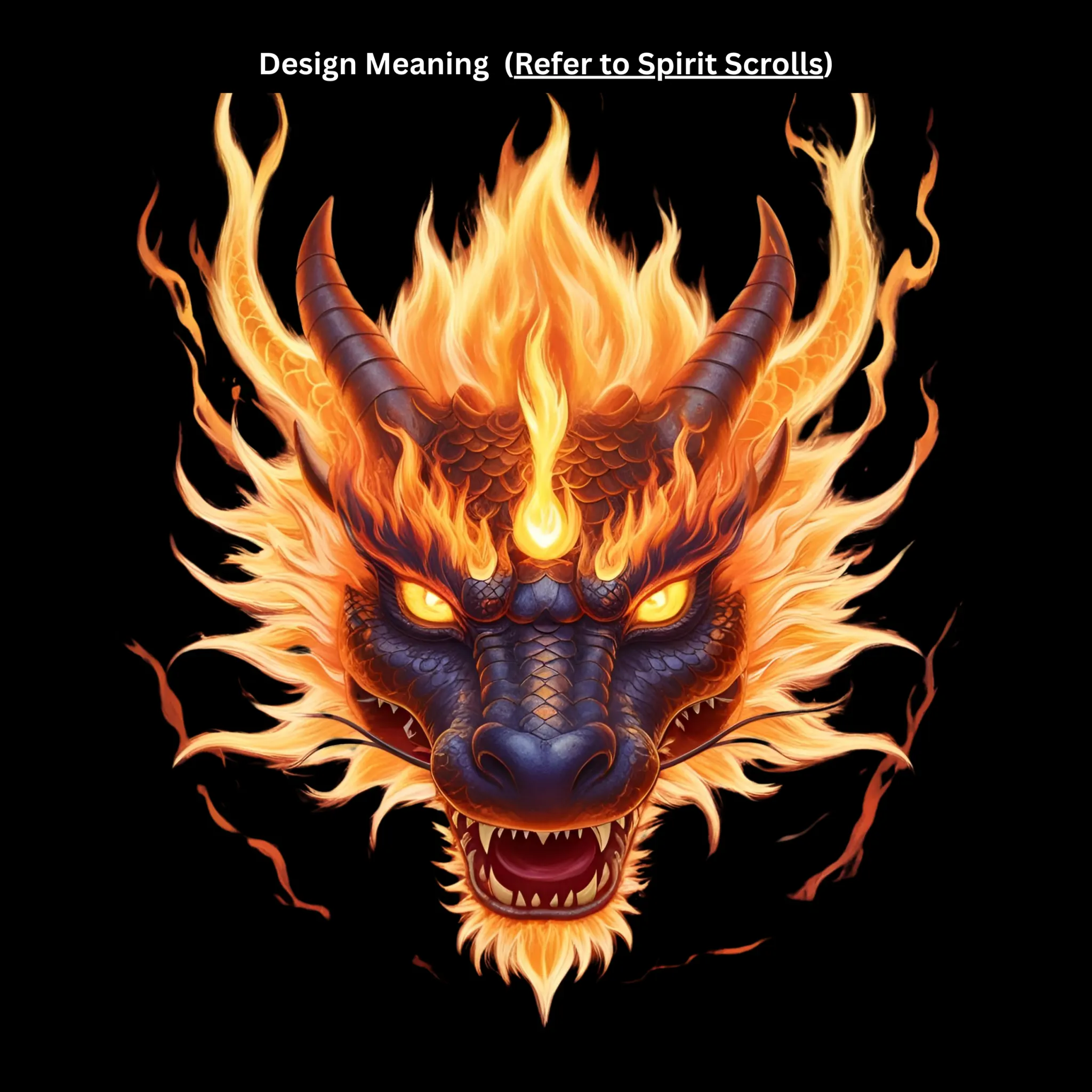 Eternal flame dragon oversized Tee - 4