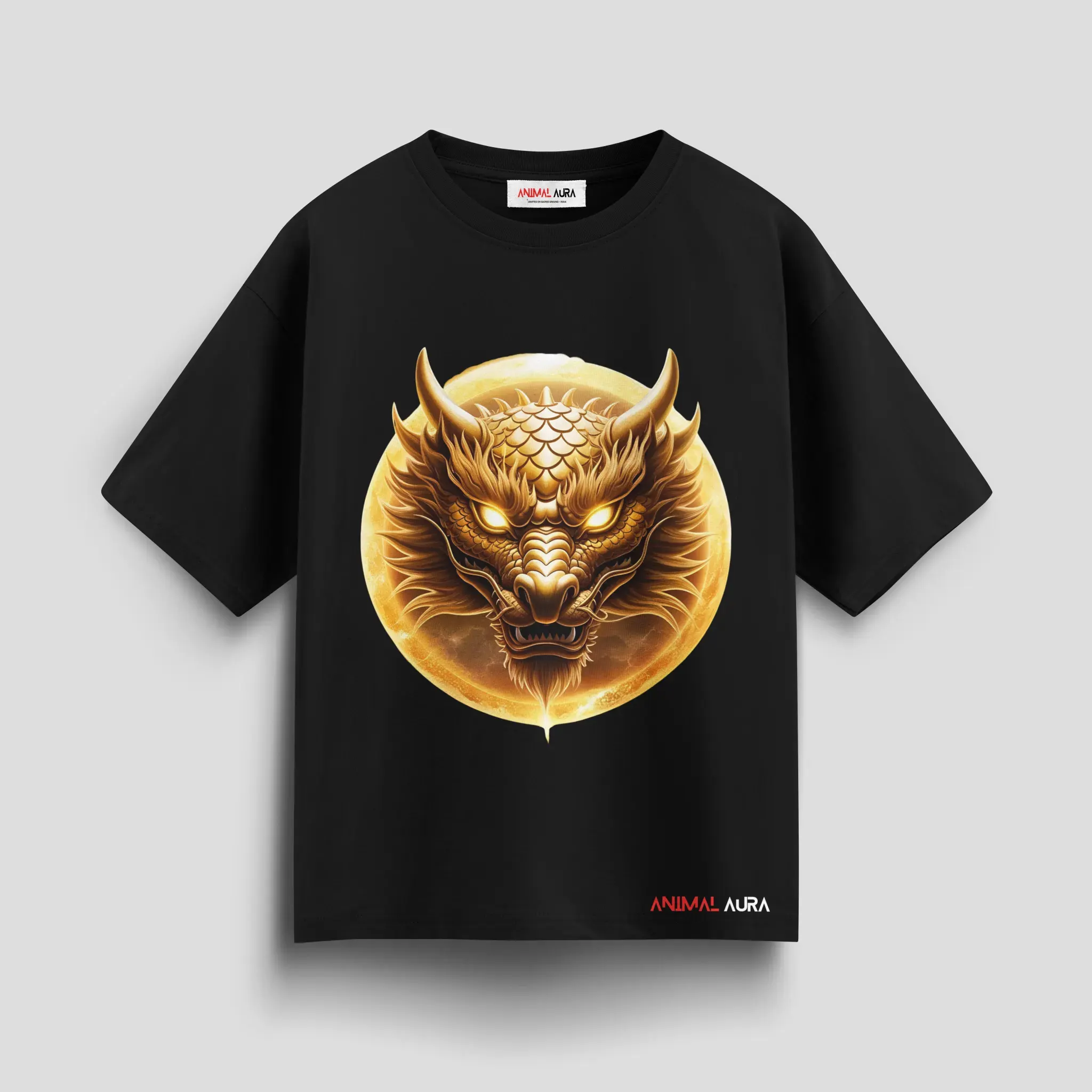 Golden eclipse dragon oversized Tee
