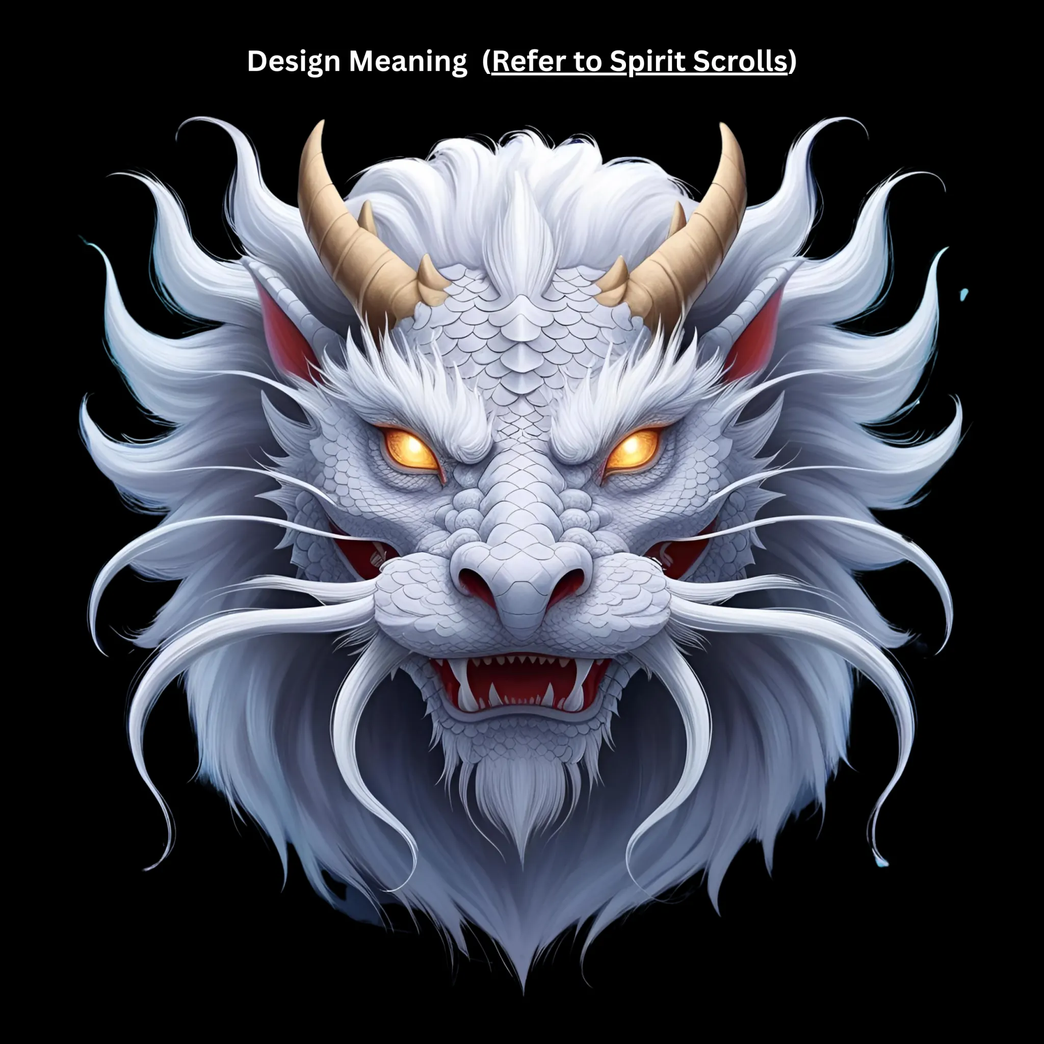 White Whisker dragon oversized tee - 4