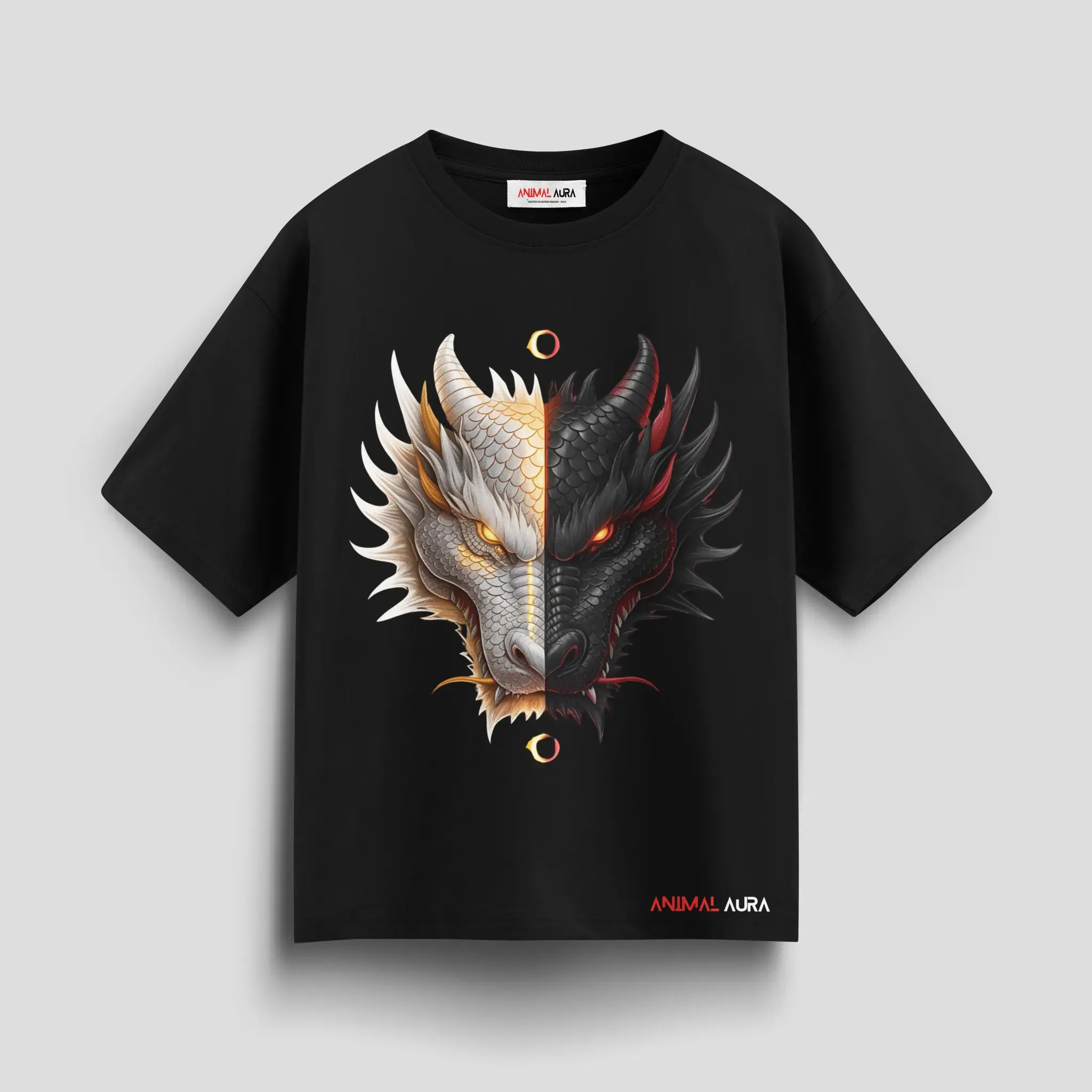 Yin Yang Dragon oversized Tee