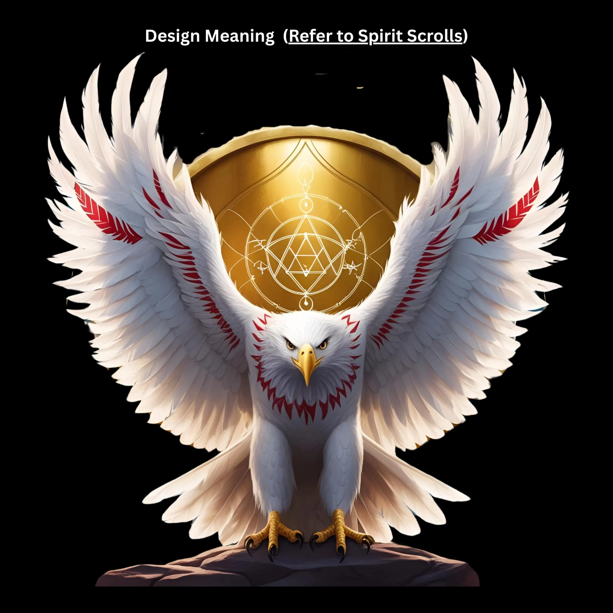 Divine Gatekeeper Eagle Oversized Tee - 4