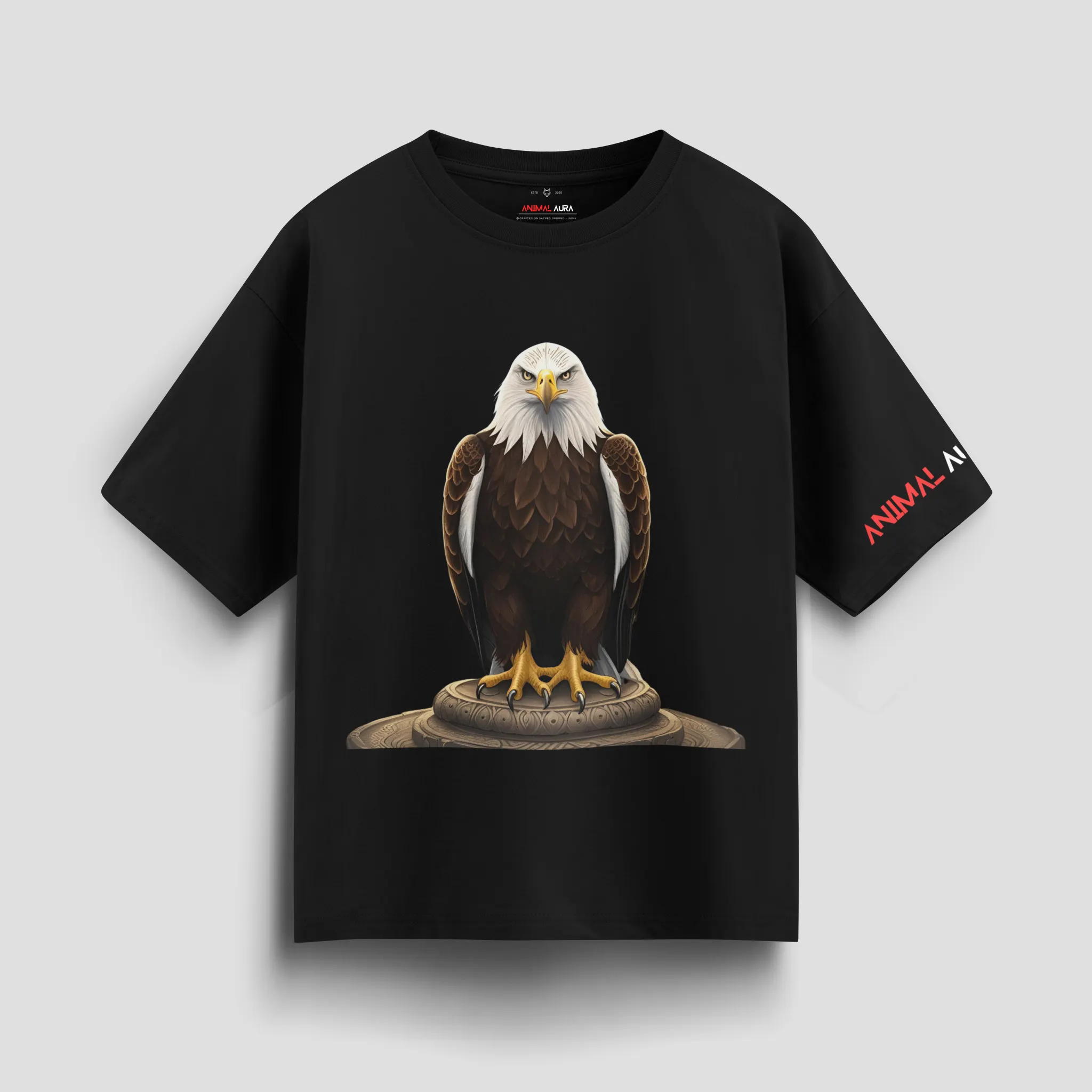 Silent Watcher Eagle Oversized Tee