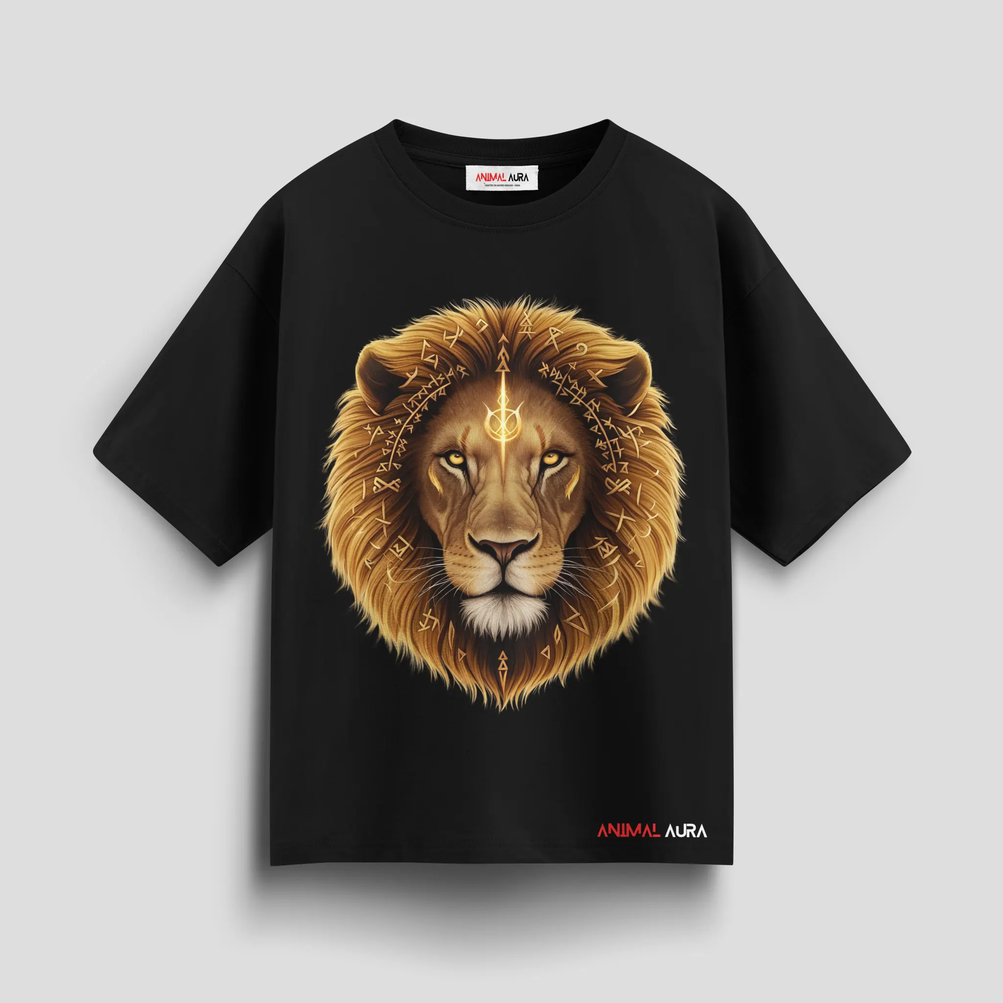 Divine Protector Lion Oversized Tee