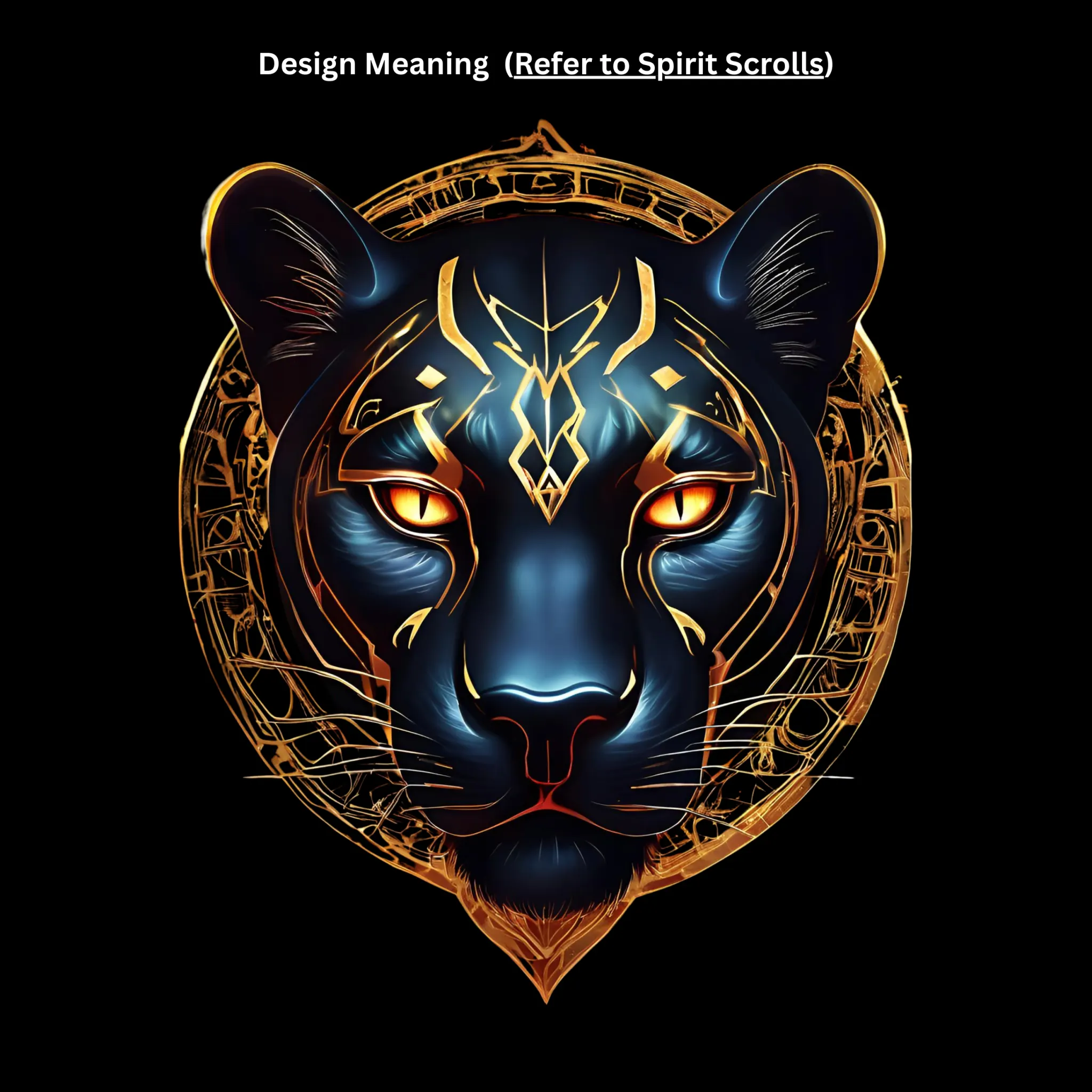 Golden Rune Panther Oversized Tee - Image 4