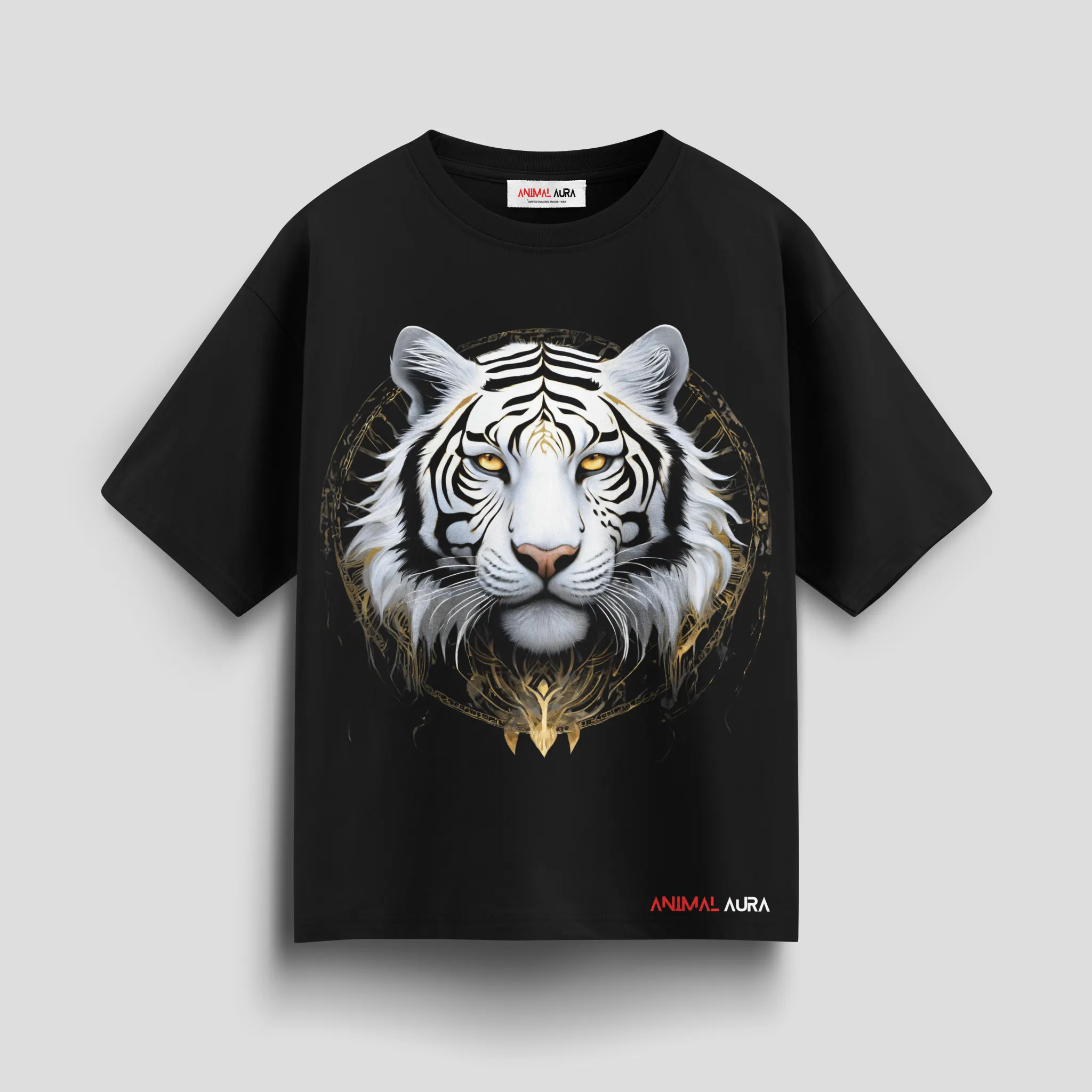 White Seer Tiger Oversized Tee