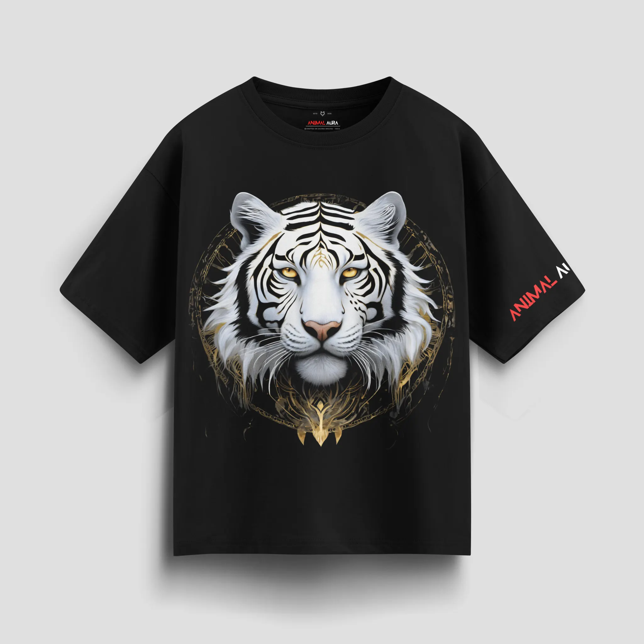 White Seer Tiger Oversized Tee