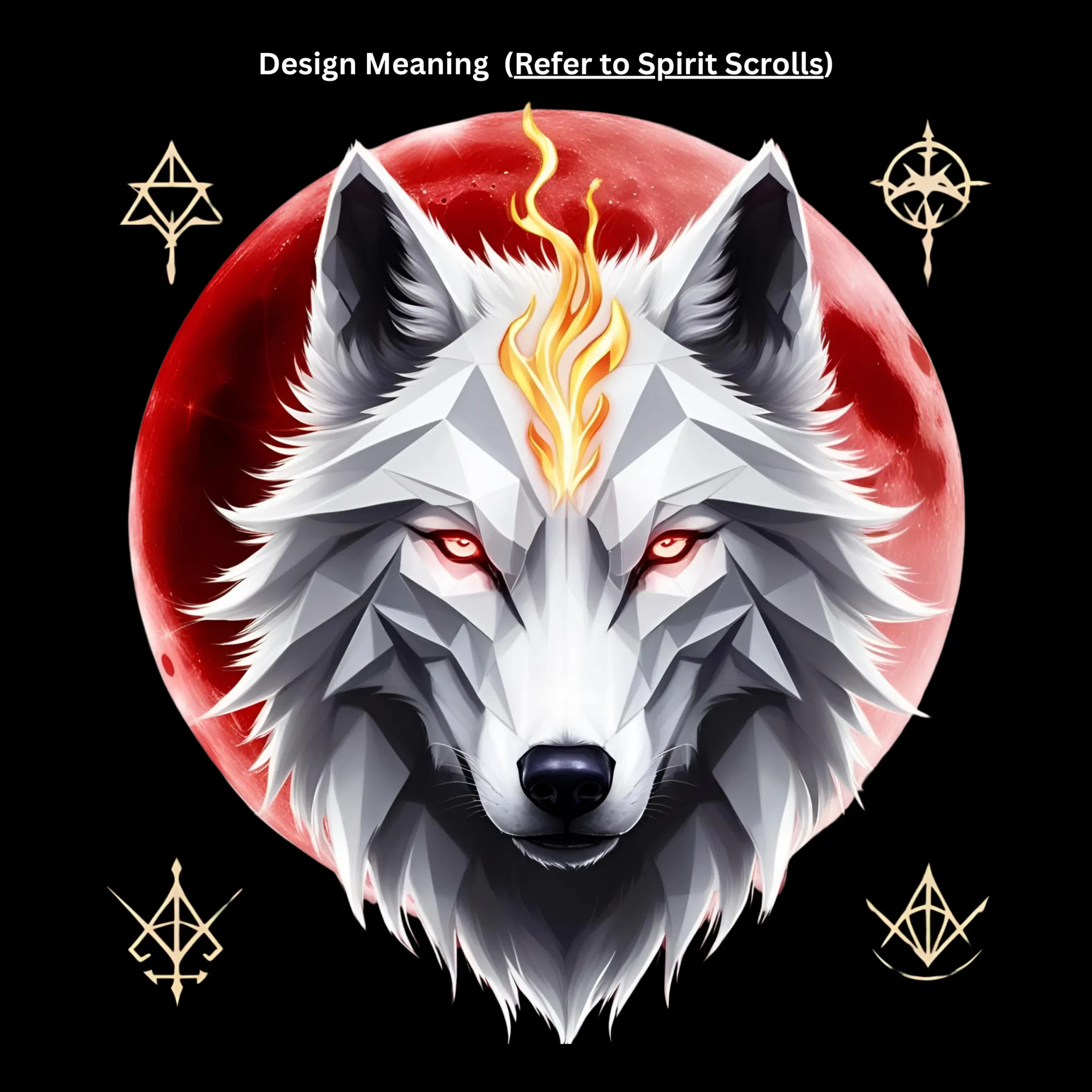 Blood Moon Spirit Wolf Oversized Tee - Image 4