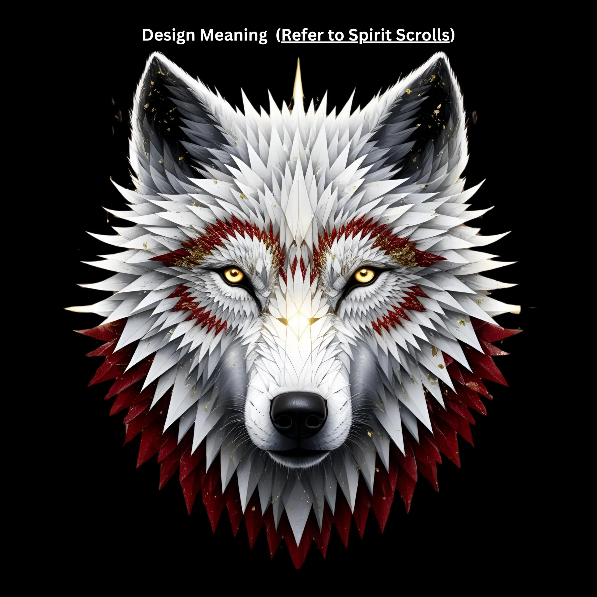 Fractal Moon Wolf Oversized Tee - 4